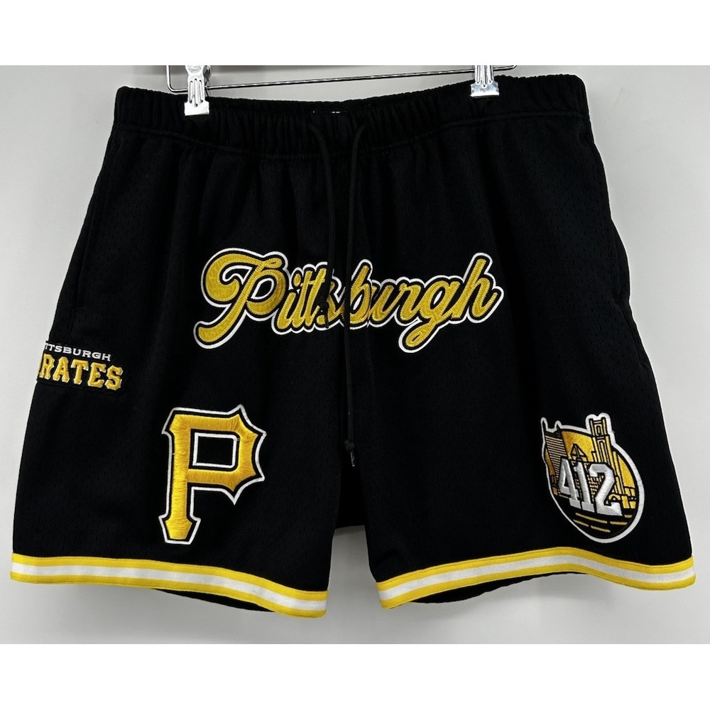 Pro Standard Luxury Edition Pittsburgh Pirates MLB Woven Shorts Black XL